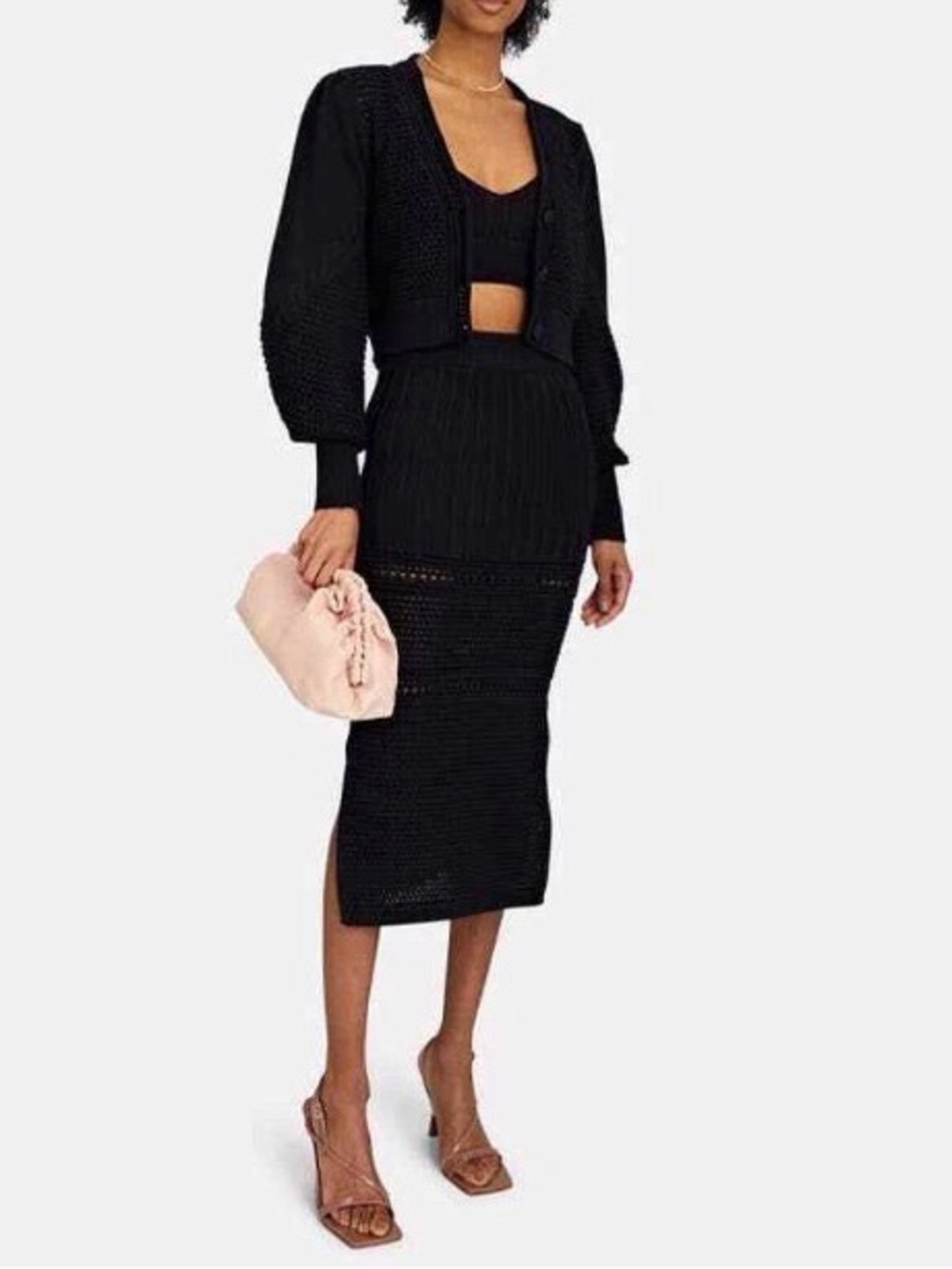 Intermix Navy Open-Knit Set